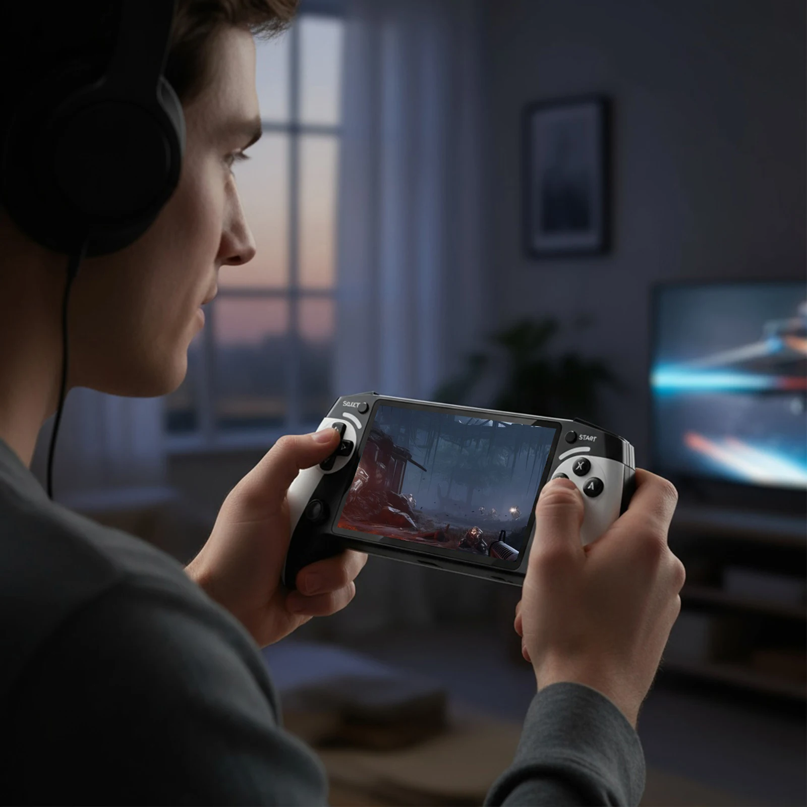 

Портативная игровая консоль с 5,5-дюймовым экраном, ретро-консоль с 20000+ играми, игровая приставка для детей и взрослых