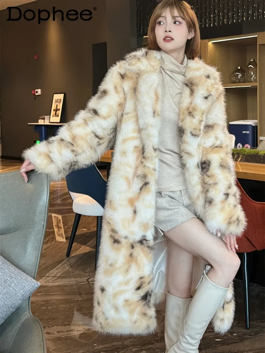 Faux Fur Coat Fashion Domineering Imitation Fox Fur Coat Women Winter New Environmentally Friendly Versatile Imitation Fur Coat