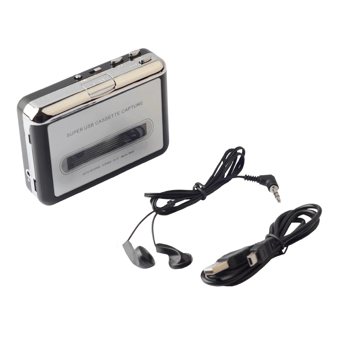 Портативная магнитола с USB-разъемом для записи кассет и MP3
