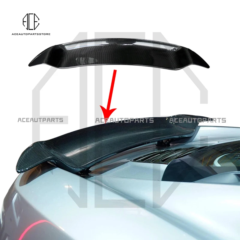 Best Price Dry Carbon Fiber Fabric Vors Style Race Rear Trunk Wing Spoiler For Mclaren MP4-650S