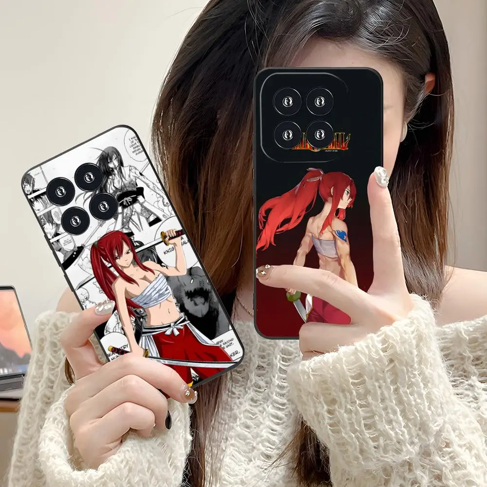 Funda de teléfono móvil Fairy Tail Erza para Xiaomi 15 14 13 12 Mi 11 T Ultra Lite Pro S X 5G, funda protectora con impresión en Color bonita