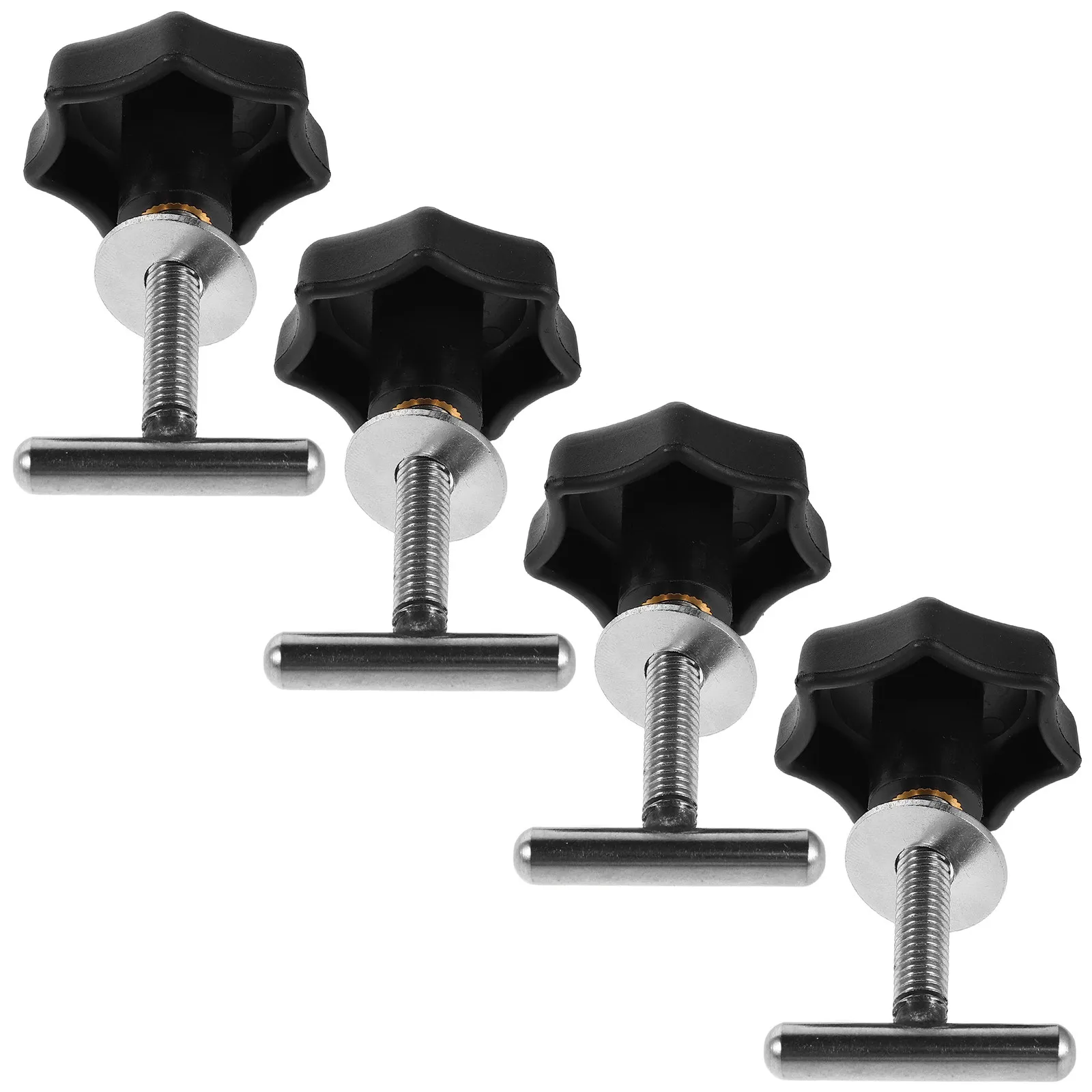 4Pcs Plastic Thumb Knob Handle Screw Nut for Vehicle Seat Rails Mounting Connectors T Bolt Accessories Hand Tightening Clamping