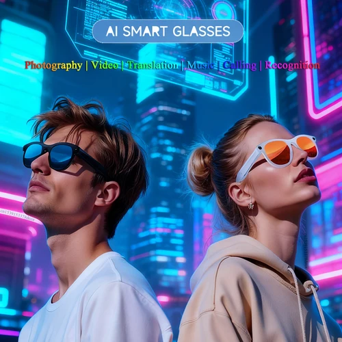 Imagen 2 del producto Xiaomi AI gafas inteligentes cámara multifuncional Bluetooth llamadas asistente de voz reproductor de música gafas de traducción 6K HD 2020 nuevo