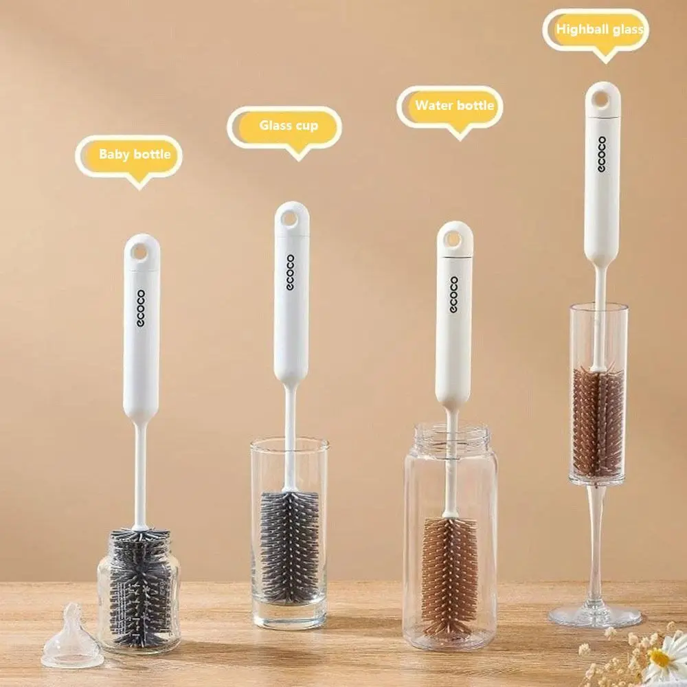 

Multifunctional Long Handle Cup Cleaning Brush Silicone 3 in1 Baby Bottle Brush Scrubbing Detachable Cup Brush Water Cup Cleaner