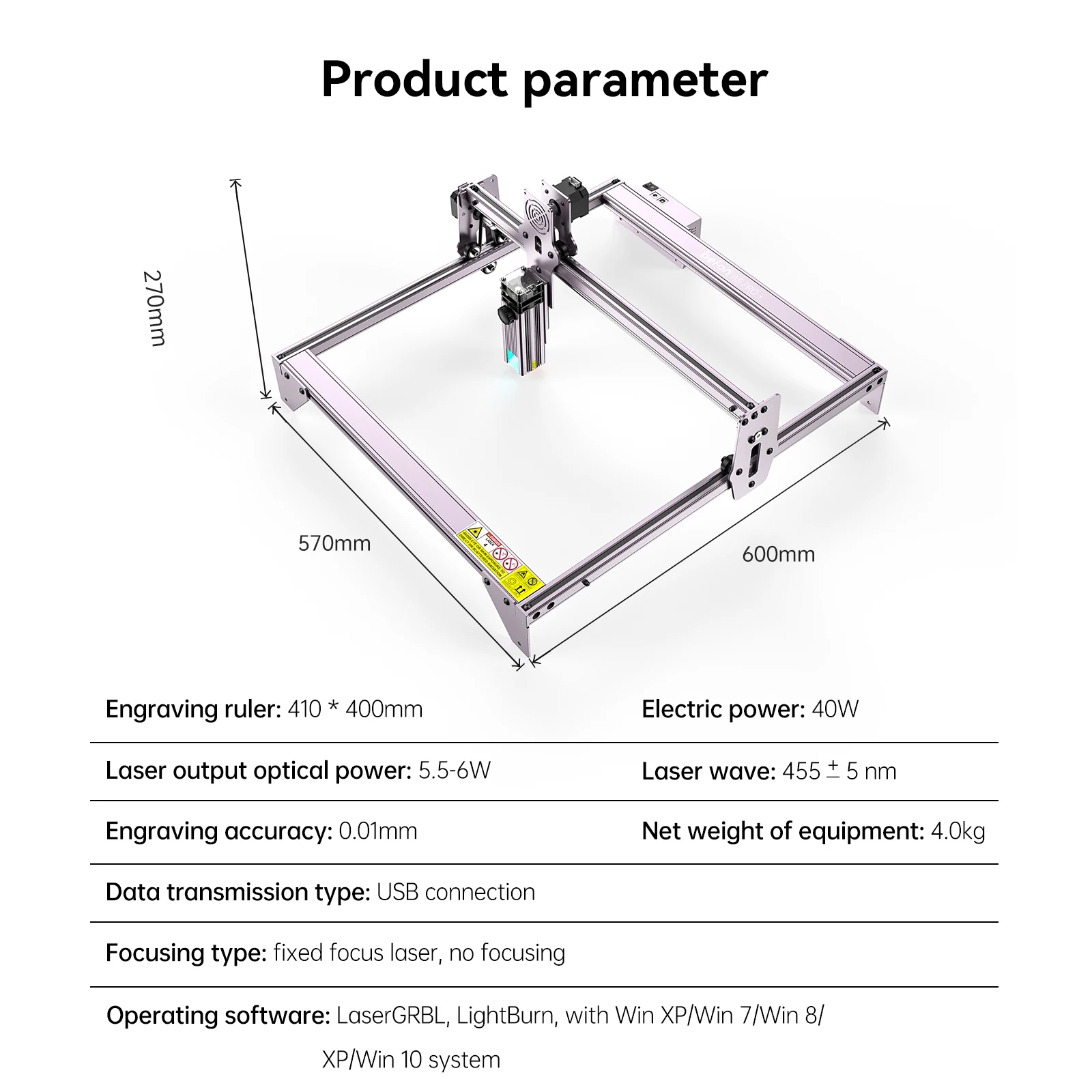 BIG SALE Laser Engraver CNC ATOMSTACK A5 Pro+ 40W Desktop Engraving Machine with Engraving Area Laser Effect for DIY Logo Mark