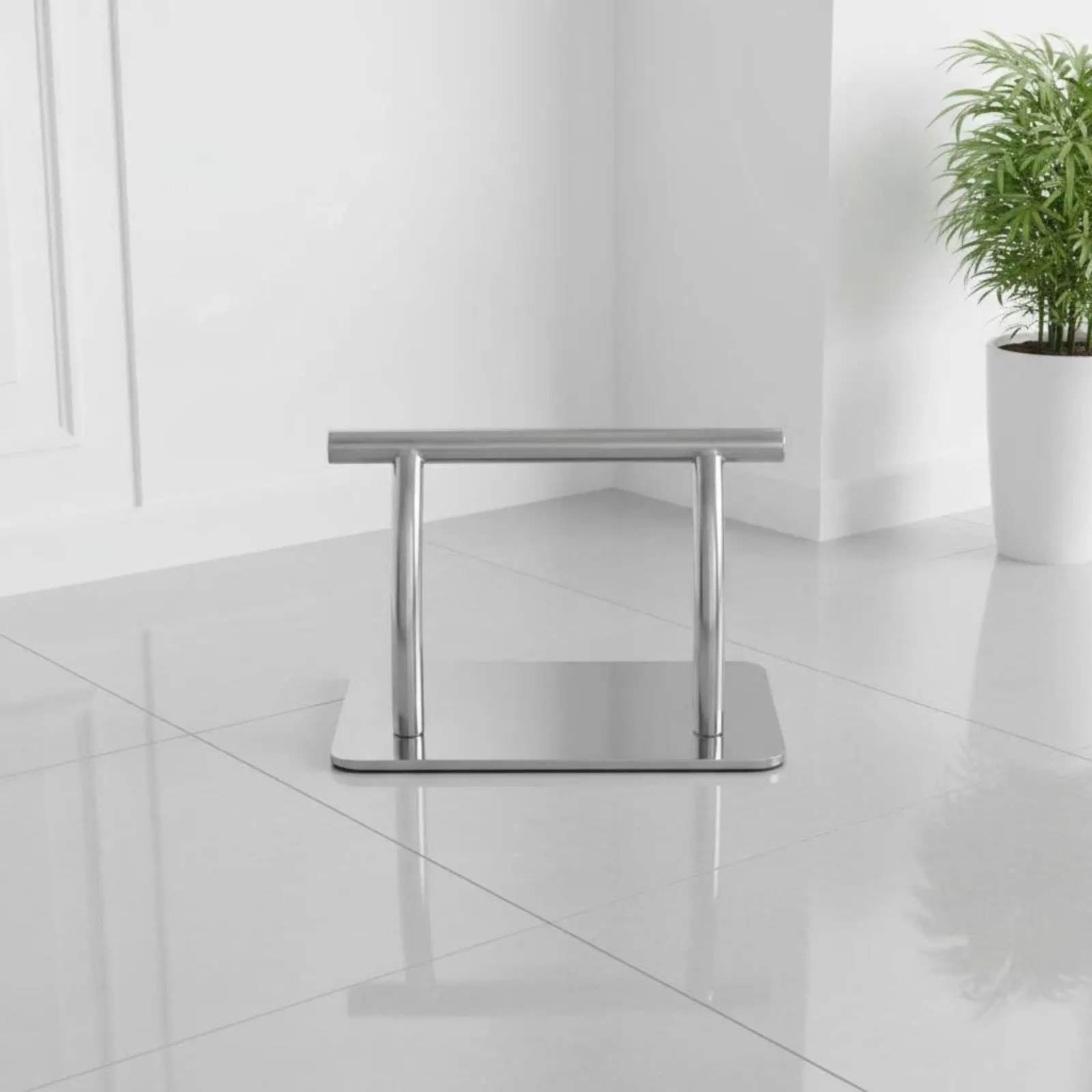 Stainless steel footrest for barber chairs, adjustable footrest for