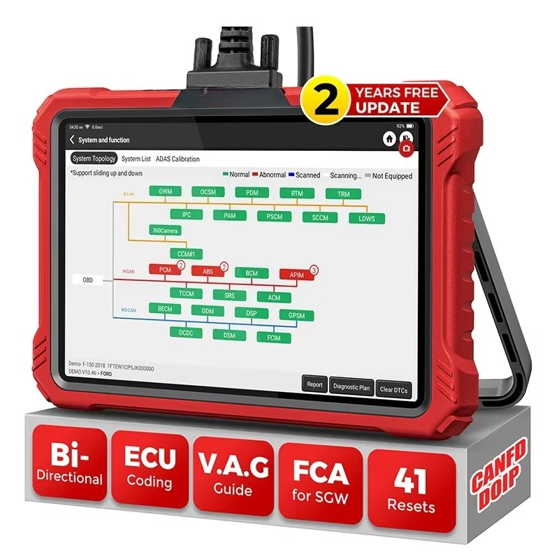 K10 Elite Bidirectional OBD2 Scanner with Topology Map CANFD DOIP ECU Cdoing Diagnosis Machine
