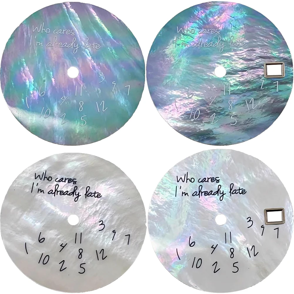 28.5mm Shell Watch Dial Fit for NH35 Movement English Numbers Modified Dial DIY Watch Face Accessirues