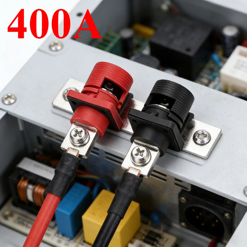 High Current Copper 400A Round M8 Busbar Threaded Energy Storage Connector Through Wall Lithium Battery Terminal Binding Posts