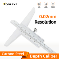 Depth Gauge Vernier Caliper Metal Calipers Woodworking Tools Caliber Measuring Tool Steel Gauges Depth Measurement 150 200 300mm