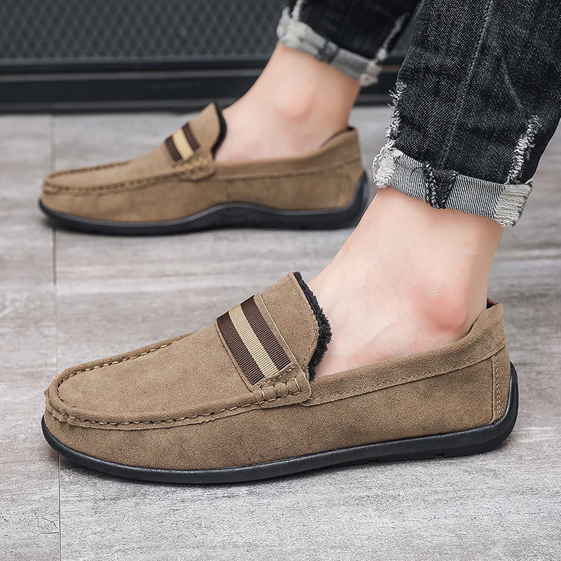 

Зимние плюшевые теплые хлопковые туфли, лоферы, повседневные мокасины на плоской подошве.