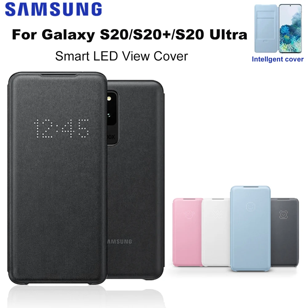 

Оригинальный чехол для Samsung Galaxy S20 S20 + S20 Plus S20 Ultra Smart LED View, чехол для сна, защитный чехол «все включено», защита от падения