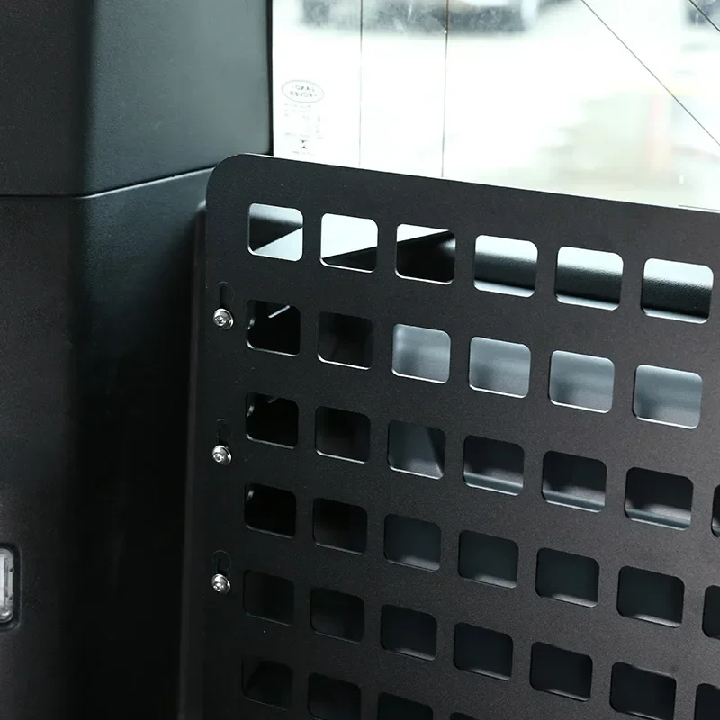 Aluminum Alloy Black Car Trunk Hang Things Grid Plate Car Trunk Organizer Car Accessories For Land Rover Defender 110 2020-2024