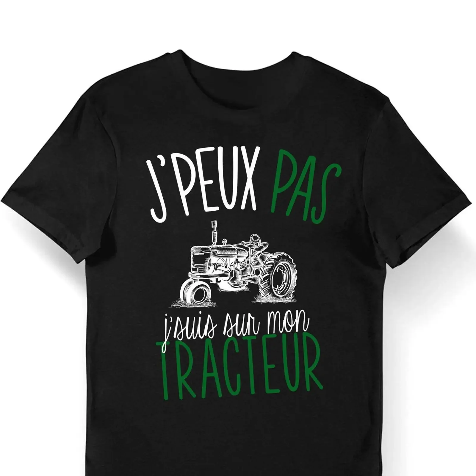 Funny I Can't I'm On My Tractor Farmer Quote T Shirt Casual for Kids Farm Lovers  vintage Washed Versatile homme streetwear