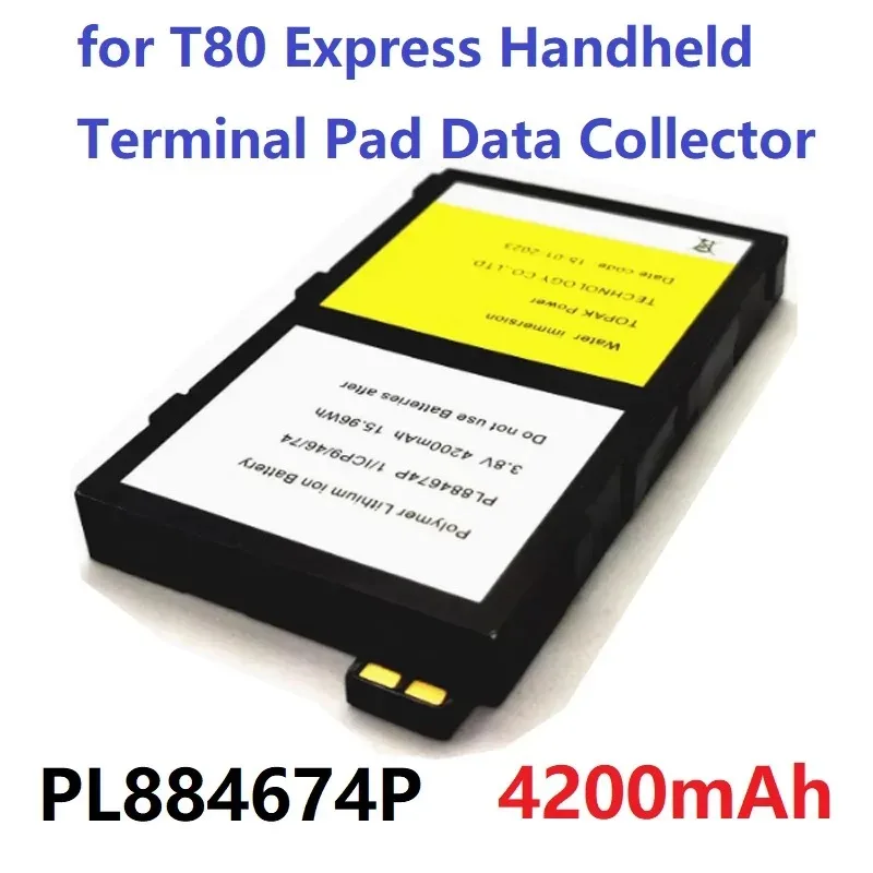 Nova bateria coletora de dados de alta qualidade pl884674p 3.8v 4200mah para majoret t80 t80s express portátil terminal almofada coletor de dados