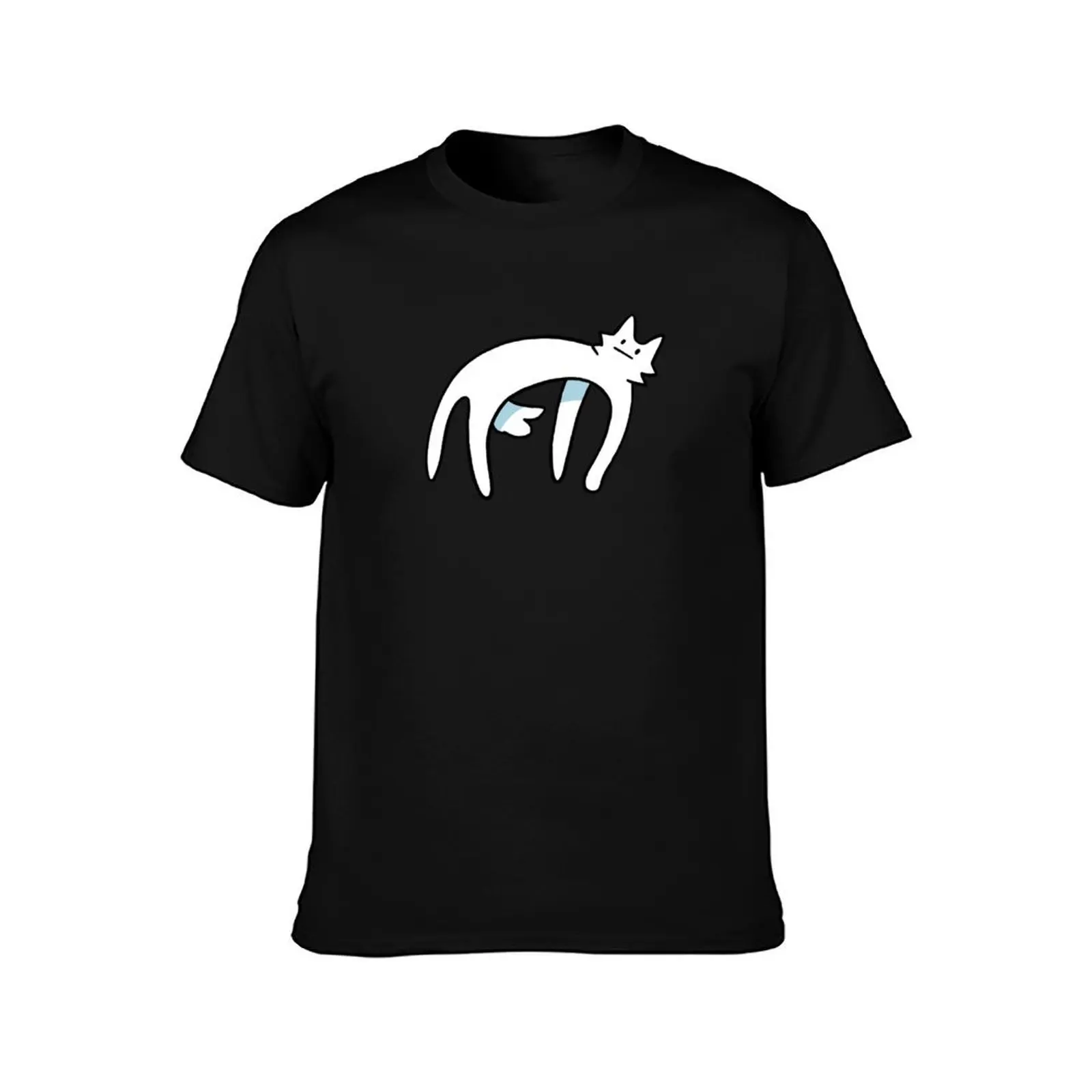 Wonky Backward Bending Cat T-Shirt Quick Dry Outdoor Sports T-Shirt