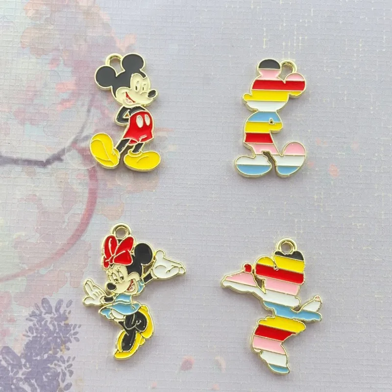 10PCS Mickey Minnie Cute Cartoon Mickey Mouse Jewelry Necklace Pendant Small Pendant DIY Handmade Material