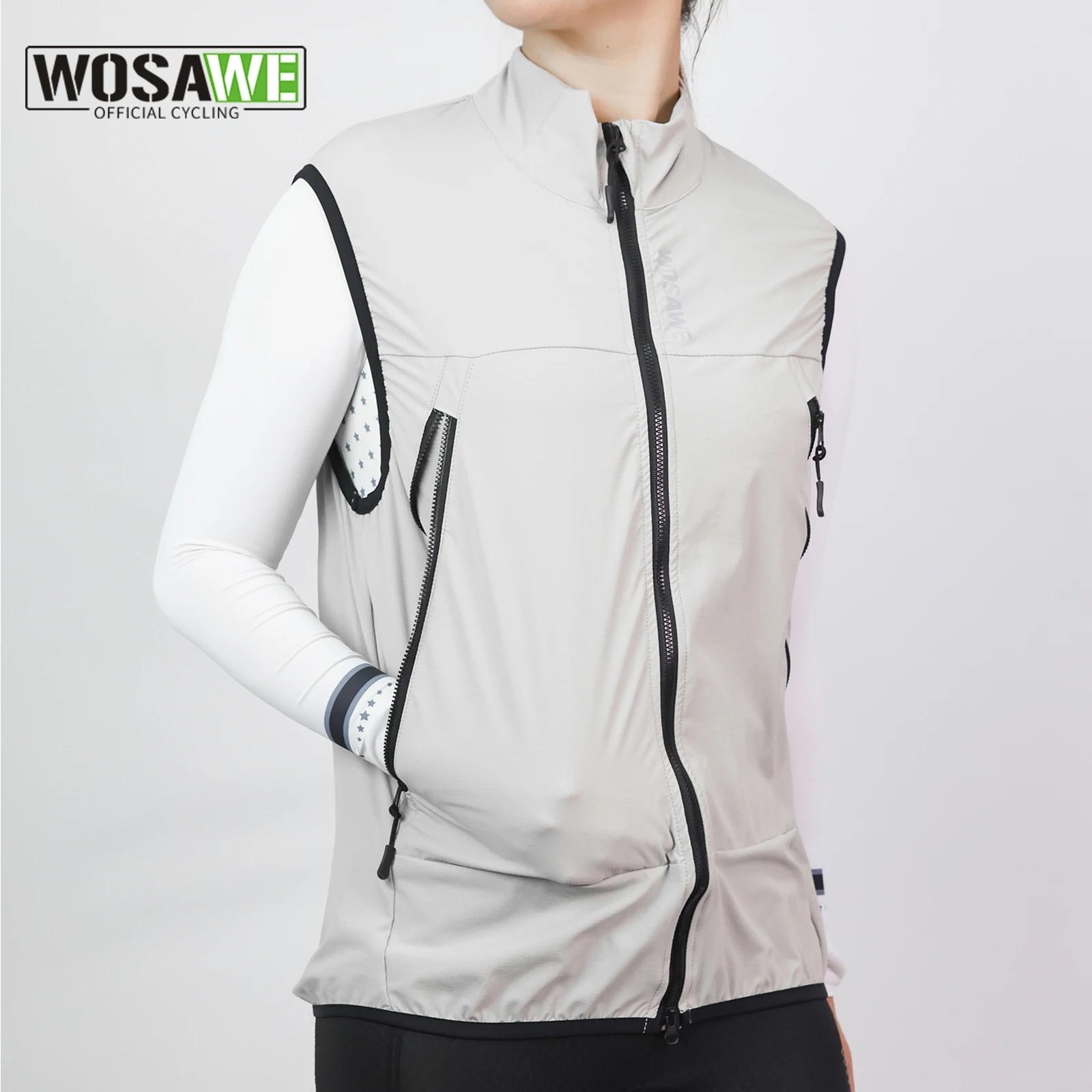 

WOSAWE Autumn Cycling Vest Breathable Mountain Bike Lightweight Sleeveless Gilet High Quality MTB Road Windbreaker
