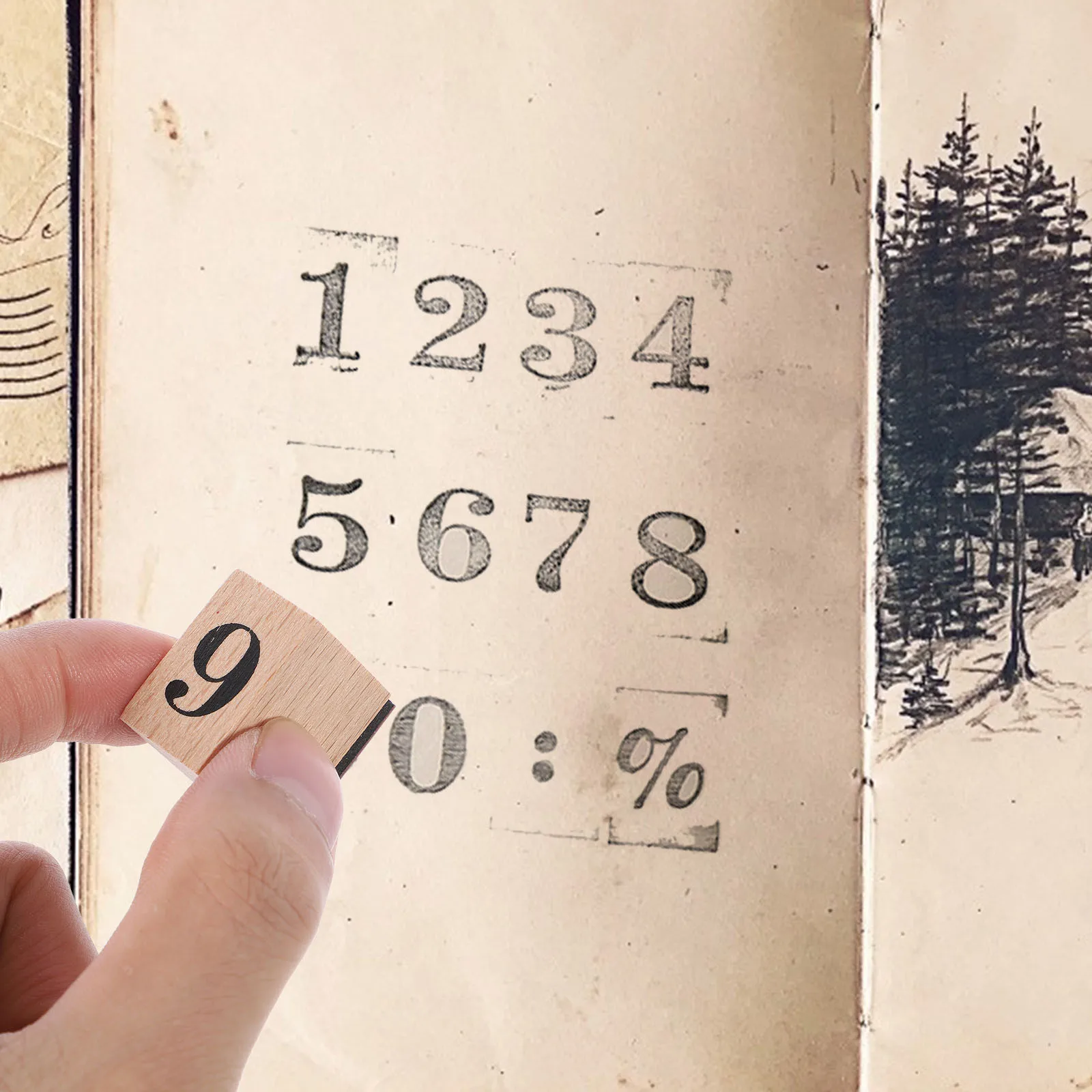 

32pcs Wooden Set Months Week Number Design For Kids Crafts Scrapbooking Card Making Decorative Stamps Date Stamp Number Stamps