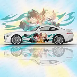 Bakugou Katsuki Anime Car Body Stickers Anime Itasha Car Side Decal Sticker Car Body Sticker Car Body Decoration Stickers