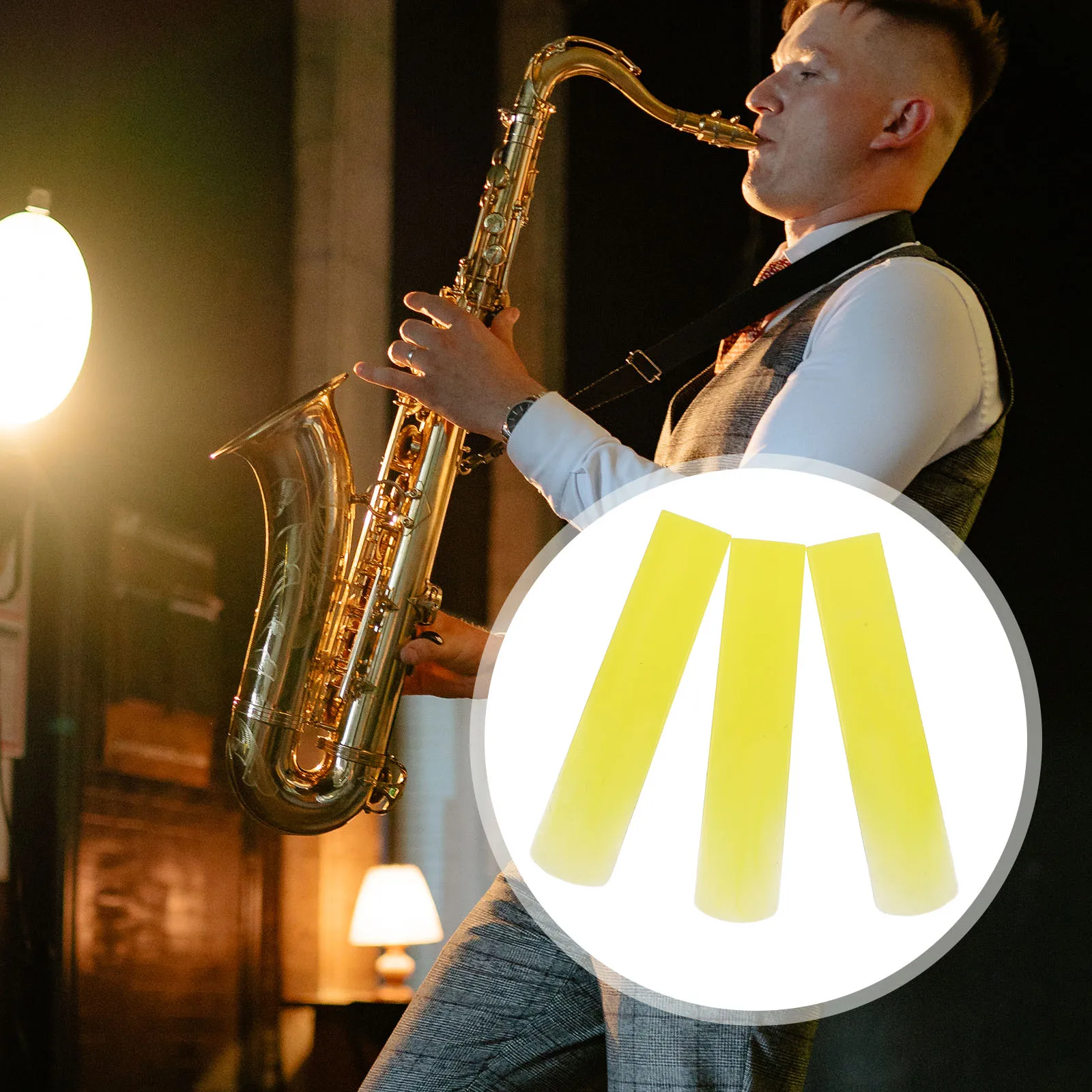 

3 Pcs Alto Saxophone Reed Reeds for Music Techniques Plastic Clarinet Musical Instruments Accessories
