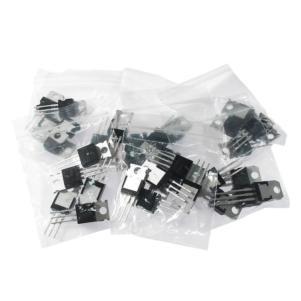 35pcs TIP31C TIP32C TIP41C TIP42C TIP122 TIP127 TIP142 TO-220 PNP NPN Transistors Kit 7 Values X 5pcs=35pcs