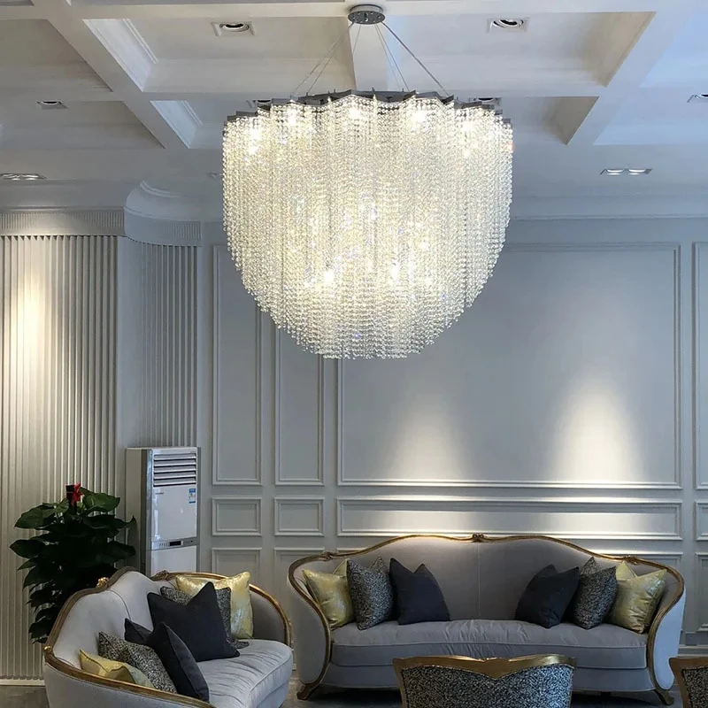 

Minimalist LED Art Deco Ceiling Chandelier Lighting Hanging Lamps Lustre Suspension Luminaire Lampen For Living Room Staircase