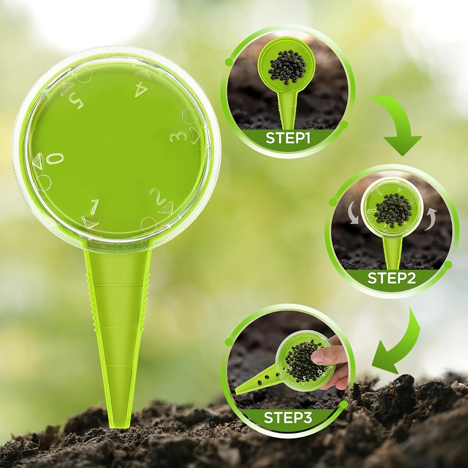 Handheld Sowing and Soil Drilling Tools | Suitable for Agricultural Land, Garden Vegetable Planting, Made of Plastic Material