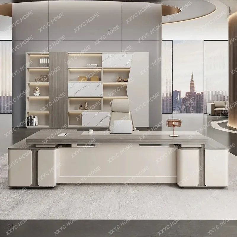 XX Modern Executive Desk Set Simple Boss Office Table Manager Desk with Chair Luxury Single Furniture