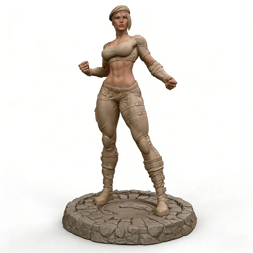 1/24 Scale Resin Miniature Model, 75mm Scale Character Toy Model Kit, Female Instructor Fighter Model, with Manually Movable Actions, Unpainted Resin Model That Requires Hand Painting, Perfect for Role-Playing Games and Collecting.
