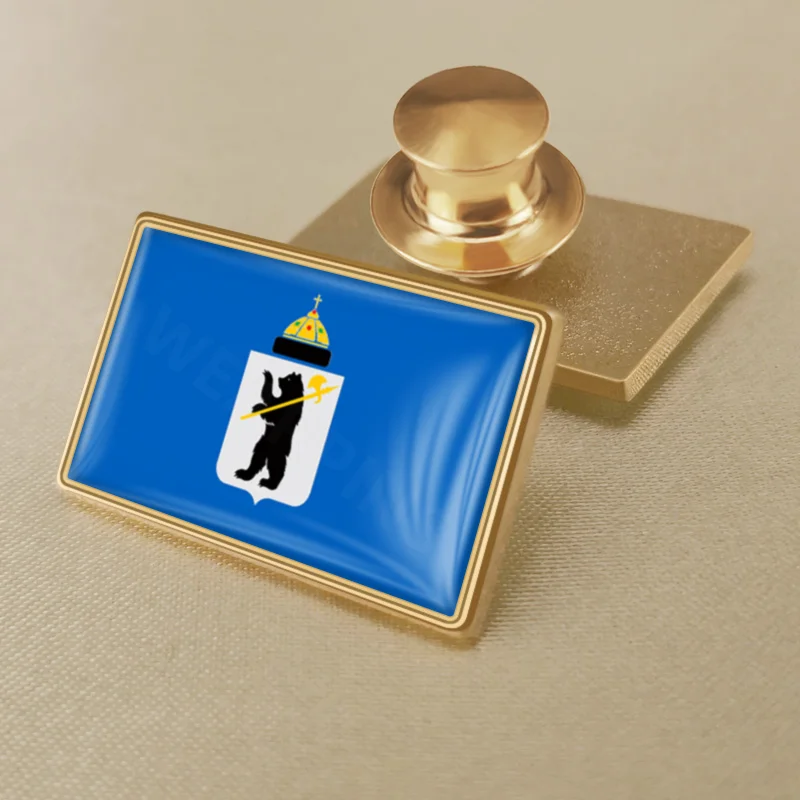 Coat of Arms of Yaroslavl of Russian Federation Flag Lapel Pins Broochs Badges