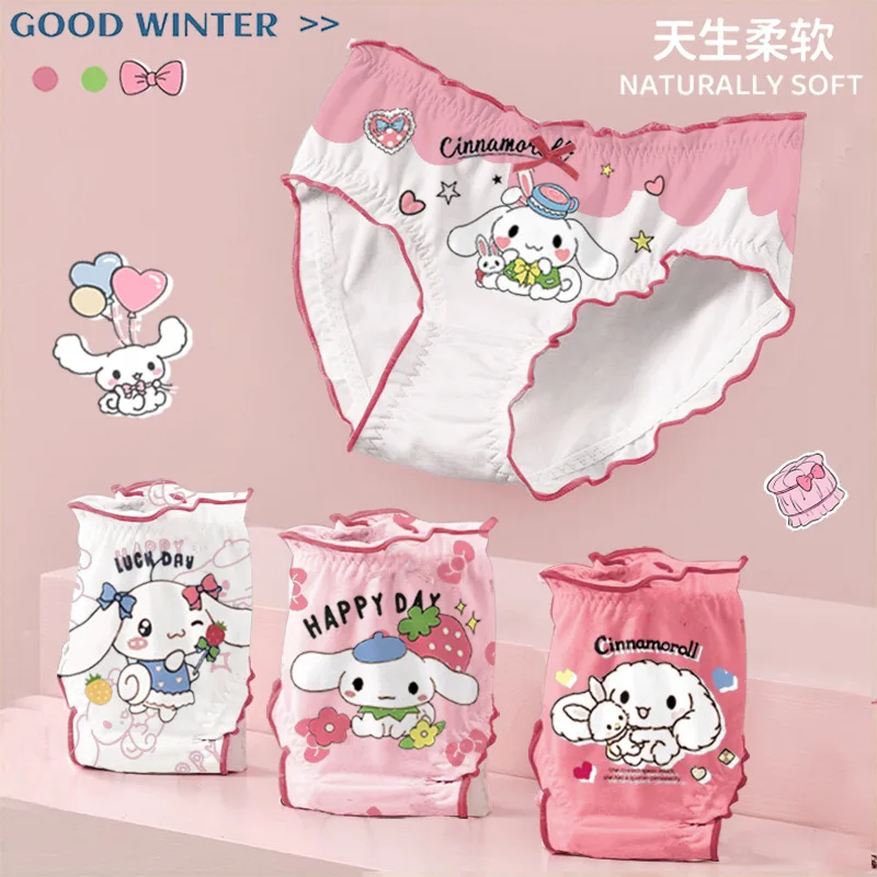 New Kuromi Cinnamoroll Kids Briefs Kawaii Sanrioed Anime My Melody Girls Shorts Summer Sweet Cute Cartoon Underwear Gift for Kid