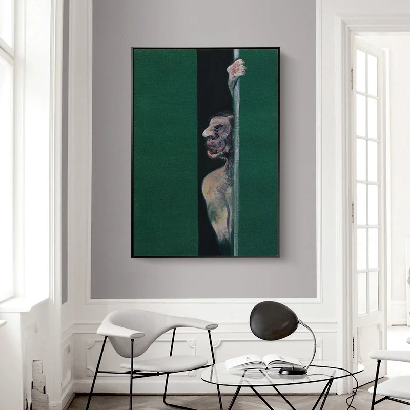 الفنان فرانسيس بيكون الشهير المذهل المشارك قماش اللوحة مجردة جدار صور لغرفة المعيشة جدار ديكور فني للمنزل Cuadr #3