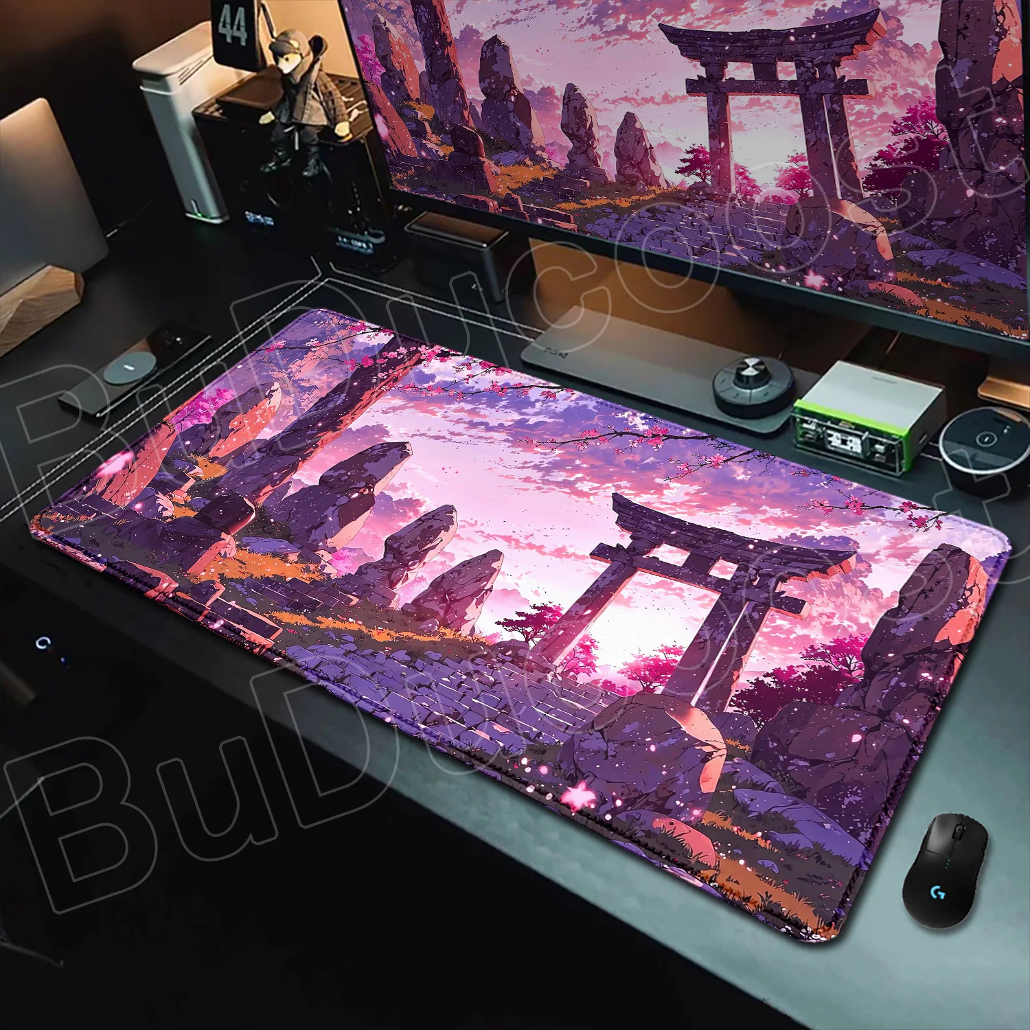 

New Pretty Sakura Mousepads Mountain Landscape Mouse Pad Laptop Gaming Mousepad XXL Anime Mouse Mat 90×40cm PC Keyboard Desk Mat