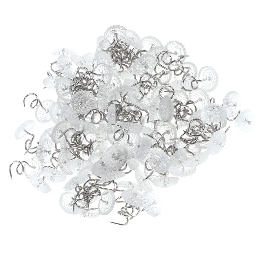 

150pcs Pins Clear Head Twist Anti-Slip Fixing Spiral Push Pin for Upholstery Slipcovers Decor Sliding Sleeves