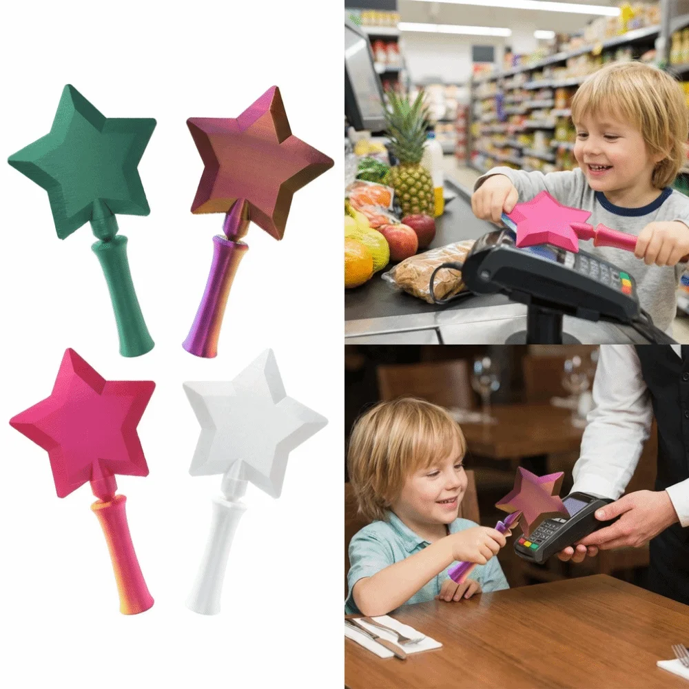 

Creative 3D Printed Wand Tap To Pay Portable Lightweight Contactless Payment Sleeve Stretchable Cute Star Magic Wand Holder