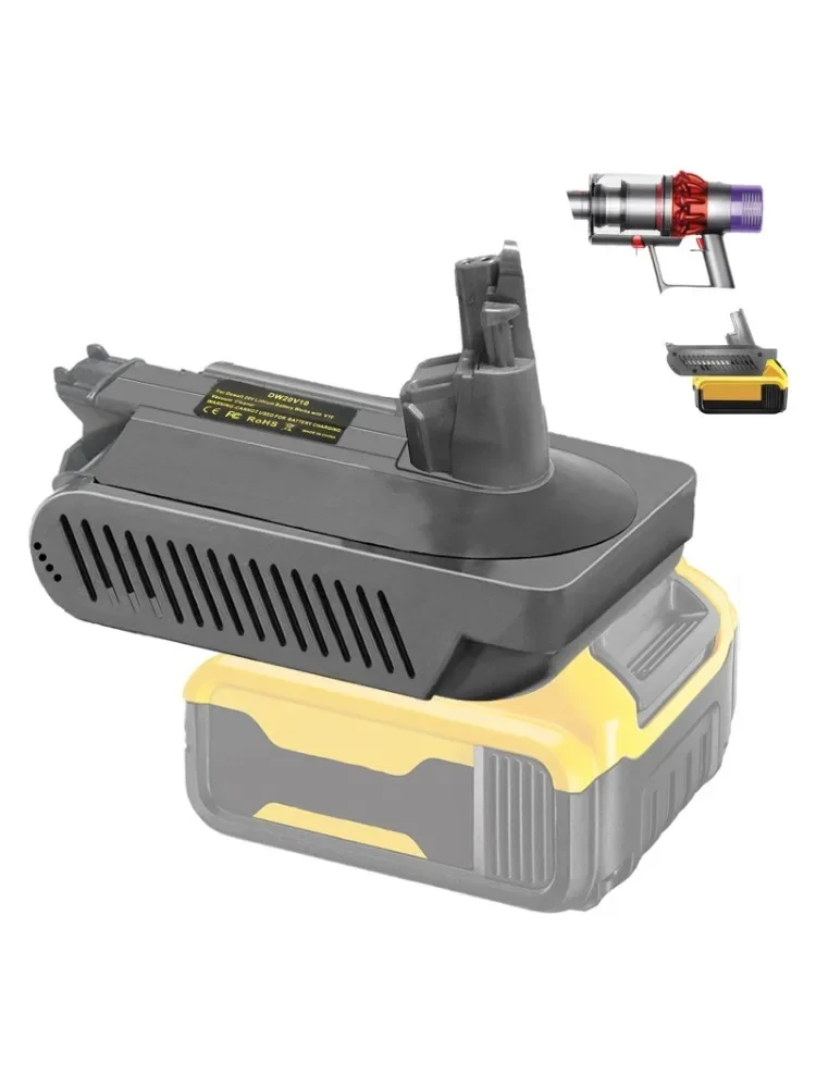 Konwerter baterii DW20V10 do akumulatorów litowych Dewalt 20V/60V, umożliwiający konwersję na odkurzacz Dyson V10 Animal specjalny do sierści zwierząt. — zdjęcie produktu 7
