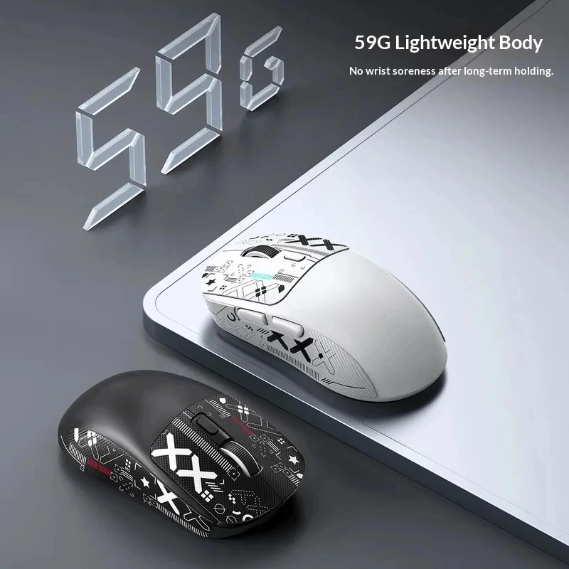 

The New T-Wolf Gaming Mouse X4 Three-Mode Bluetooth Wireless Charging Mute 1000hz Polling Rate Portable 6-Key Computer Gamers Se