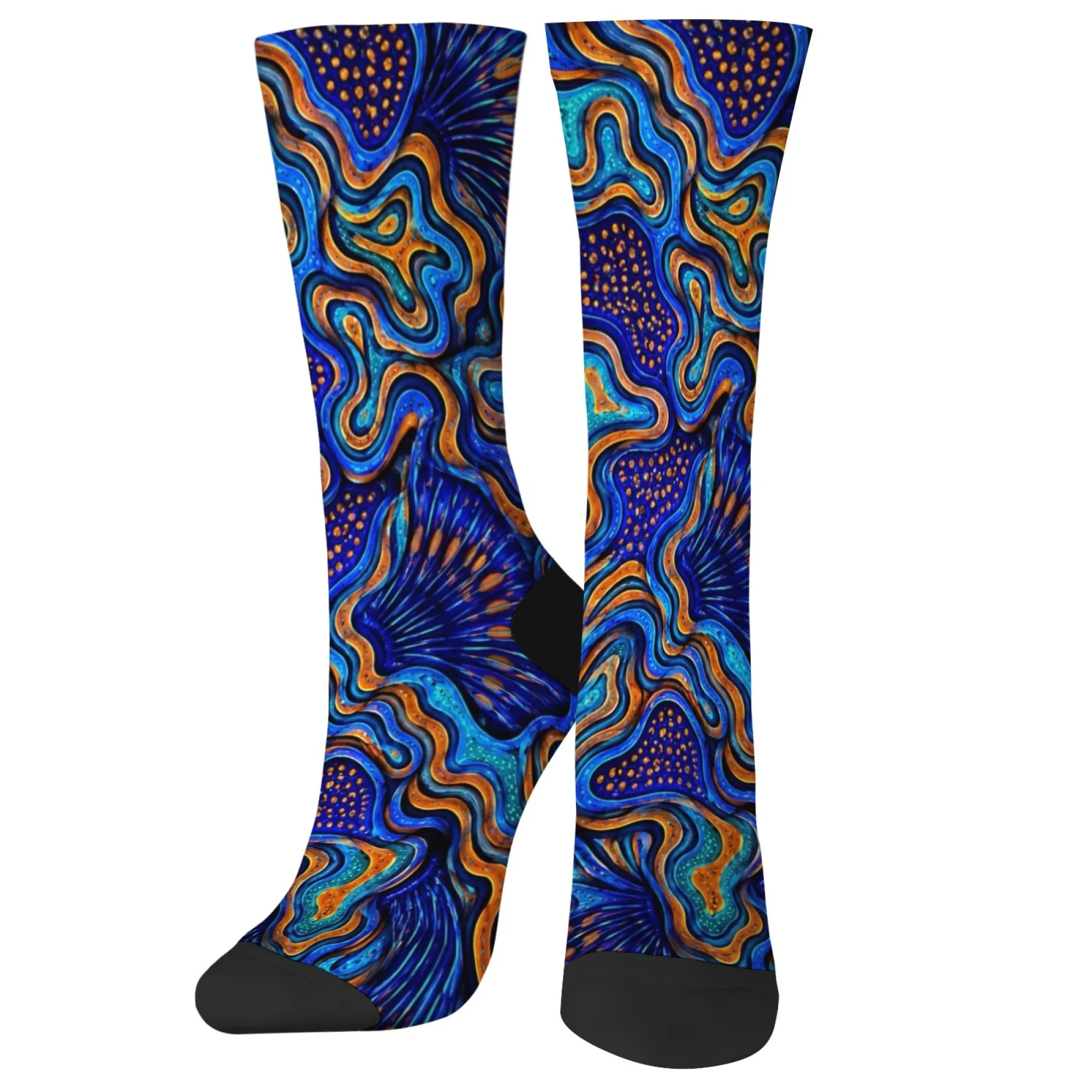Ethnic Art Socks Soft Comfortable Skin-Friendly Men's Socks Outdoor Sports Fitness Retro Trend Street Style Compression Socks
