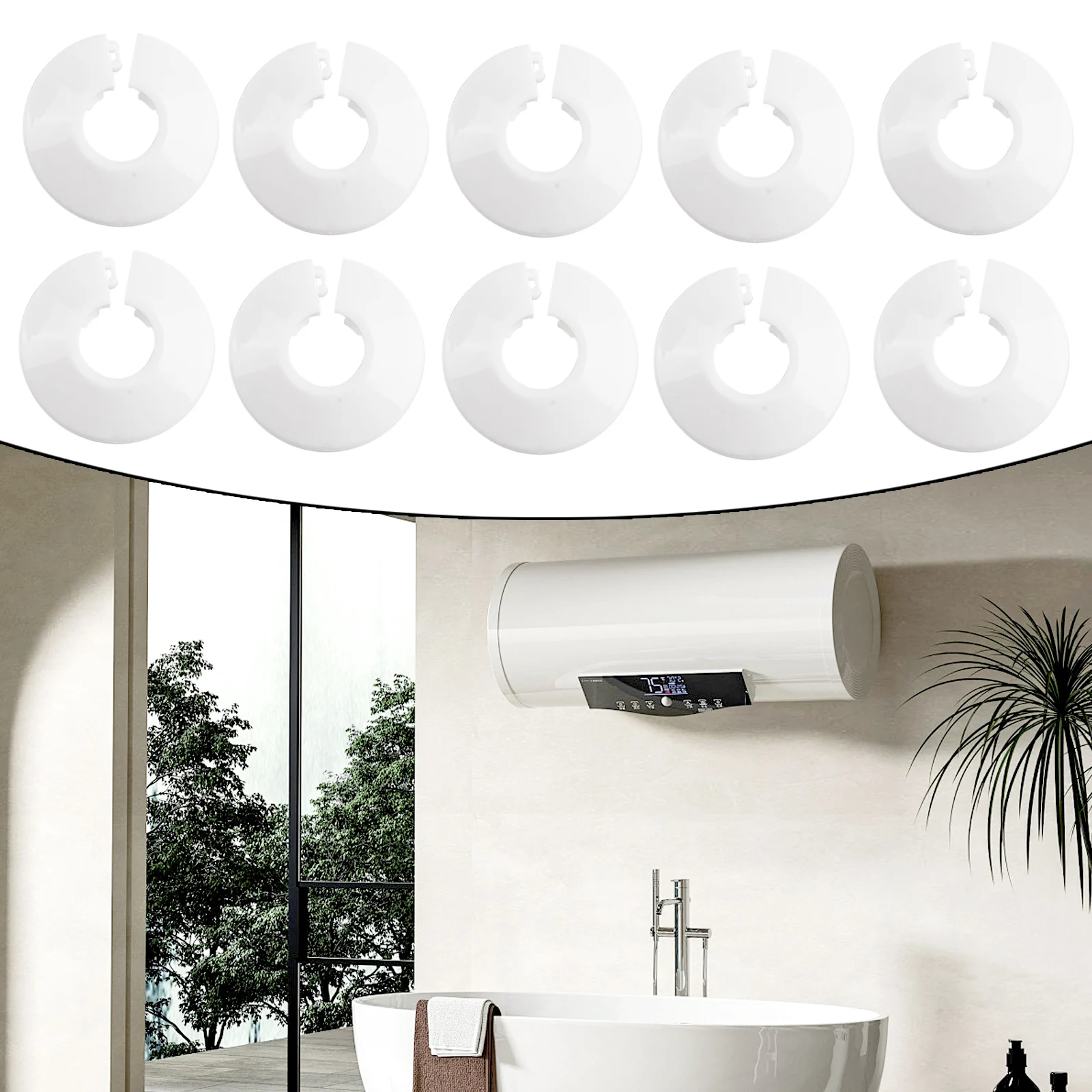 

Медная крышка трубы, нагревательная труба, съемный круглый дизайн, аксессуары для водонагревателя, декоративное кольцо, легко устанавливается