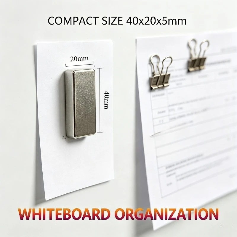 40x20x5mm Big N35 Quadrate Strip Neodymium Magnet NdFeB Permanent Rare Earth Magnet for Hardware Holding DIY Craft Project
