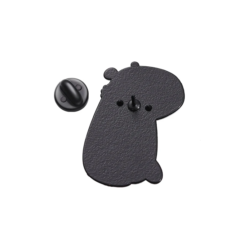 Cute Capybara Enamel Pins CustomAnimal Couple Dating Brooches Lapel Badges Cartoon Animal Jewelry Gift for Friends