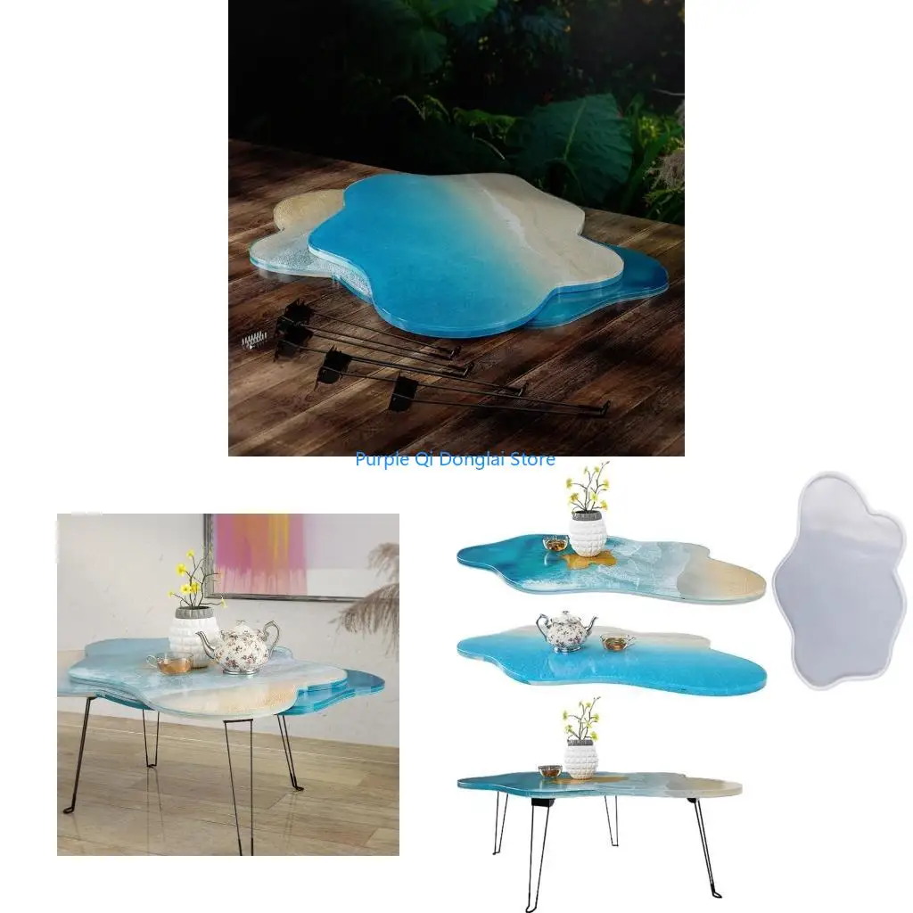 L21E DIY Crystal Epoxy River Table Mould Irregular Tabletop Drop Mould Jewelry