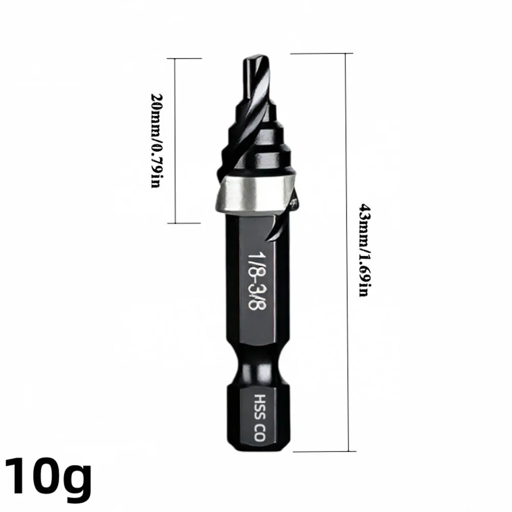Step Drill Bit Set with Black Oxide Finish for Friction Reduction and Improved Lubricity During High Operation