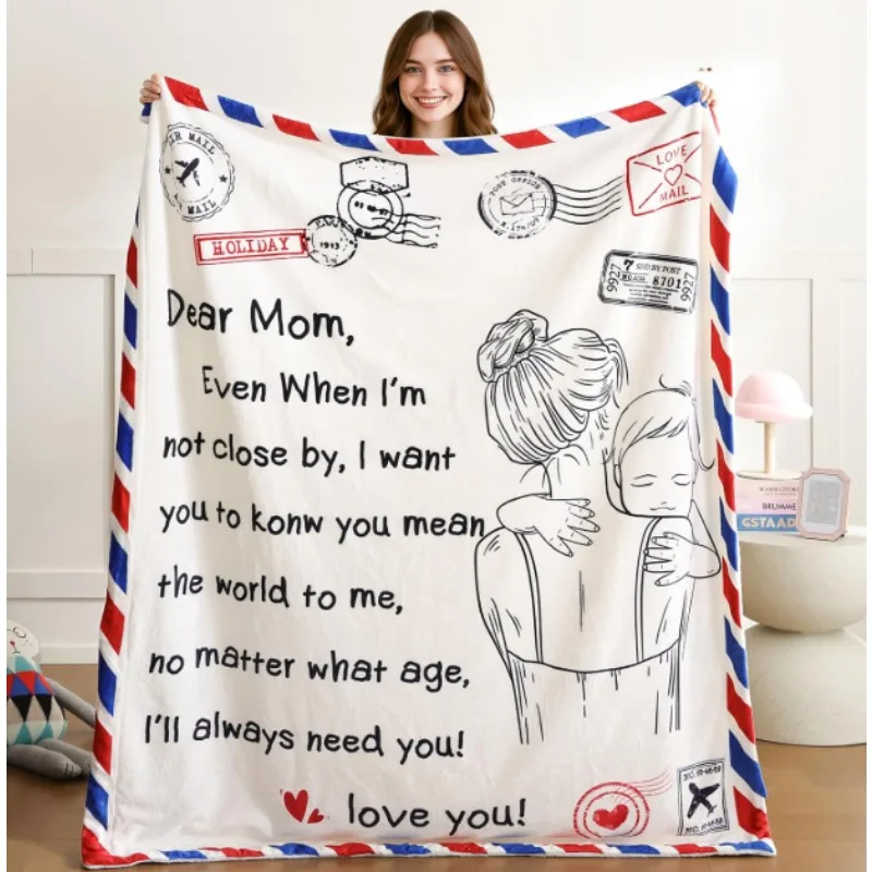 A warm and comfortable blanket for Mom, a perfect Mother's Day/birthday gift, ideal for the bed or sofa.