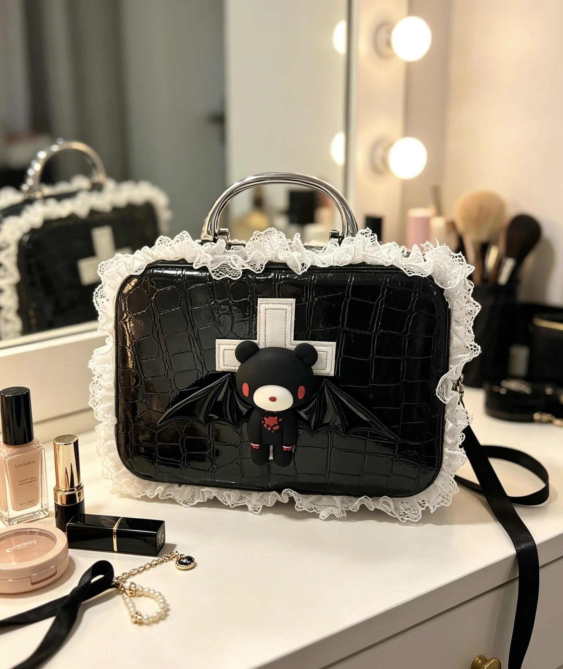 Gothic Y2K Lace Makeup Case Ba - Women'S Bags Handbags review and price