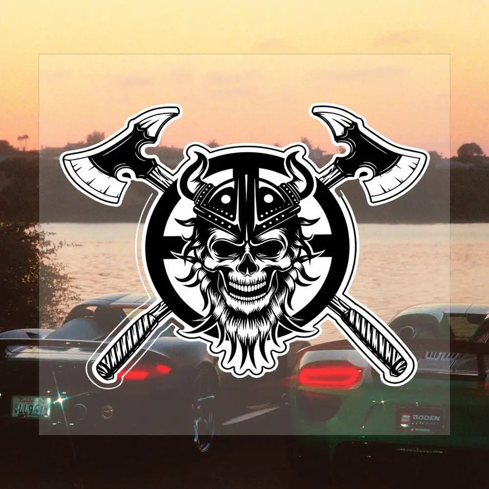 Waterproof And Sunproof Viking Skull Sticker Pack Street Style Graffiti Decals Waterproof Vinyl Stickers For Helmet Laptop Car