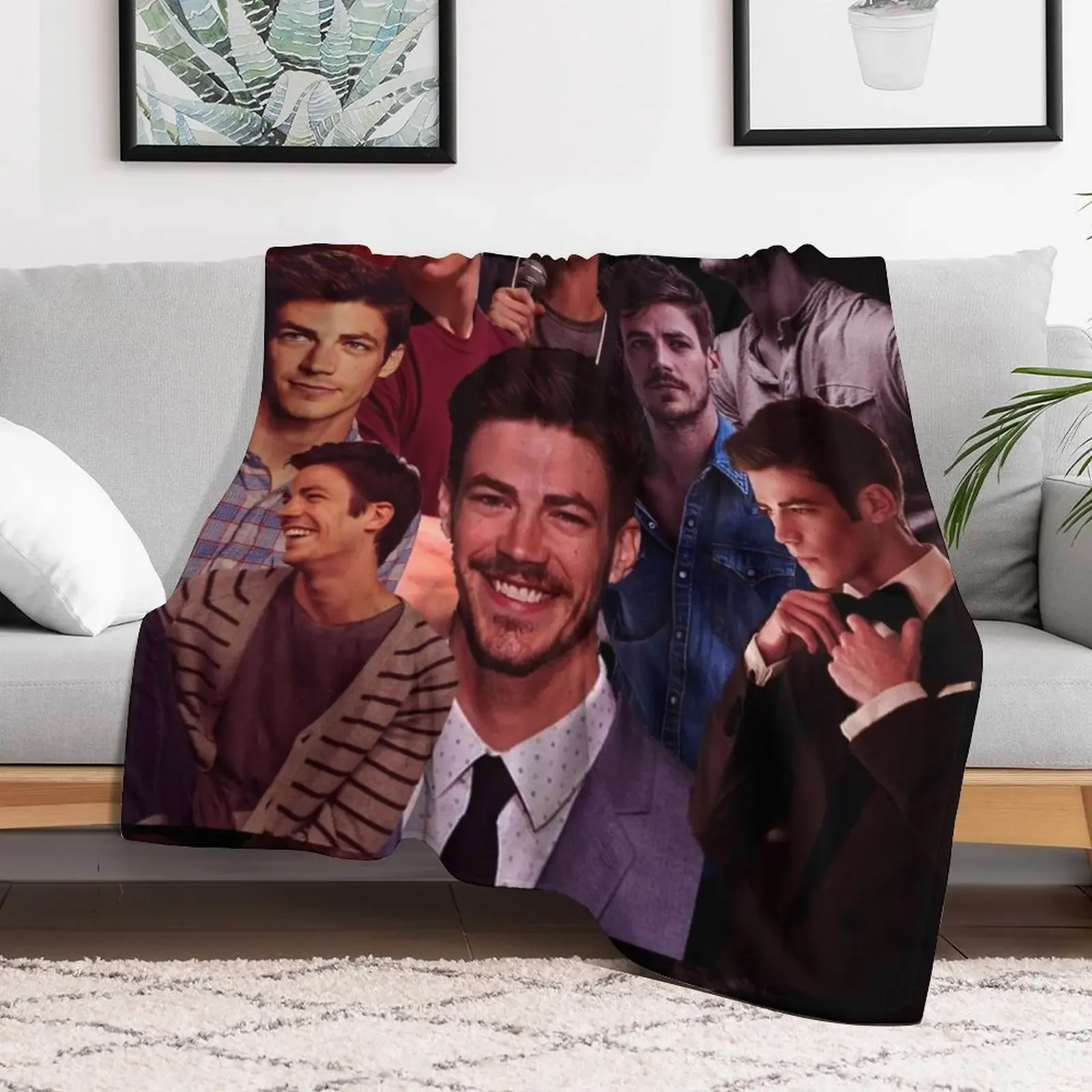 Grant Gustin Flash collage tribute design 2022 Throw Blanket Luxury Thicken manga Blankets