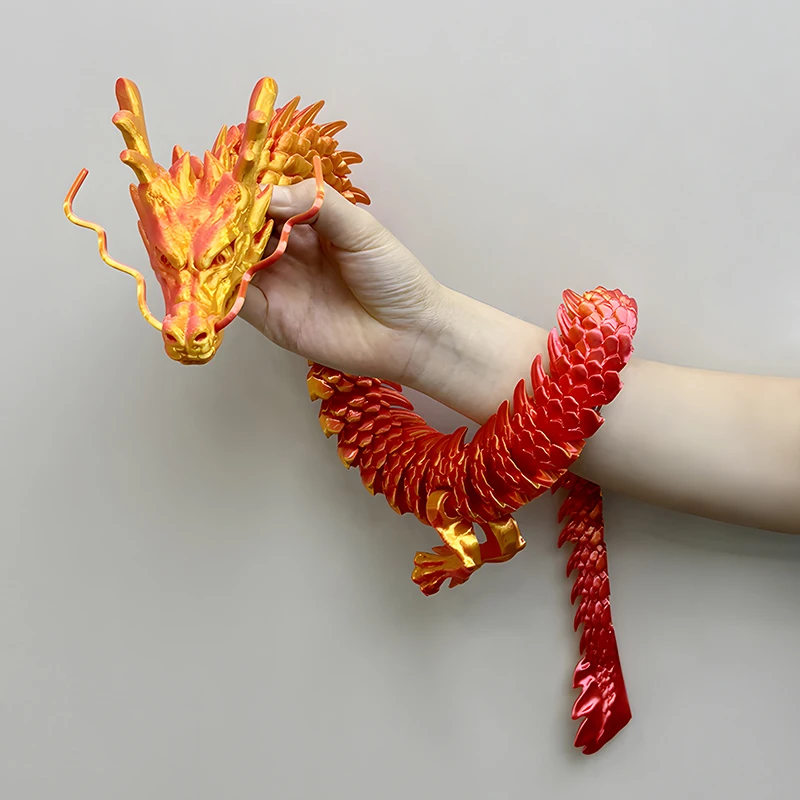 88CM 3D-geprinte Gem Dragon Crystal Fidget Toy Draaibare gelede draak Cadeau voor kinderen met ADHD Perfect voor verjaardagscadeau