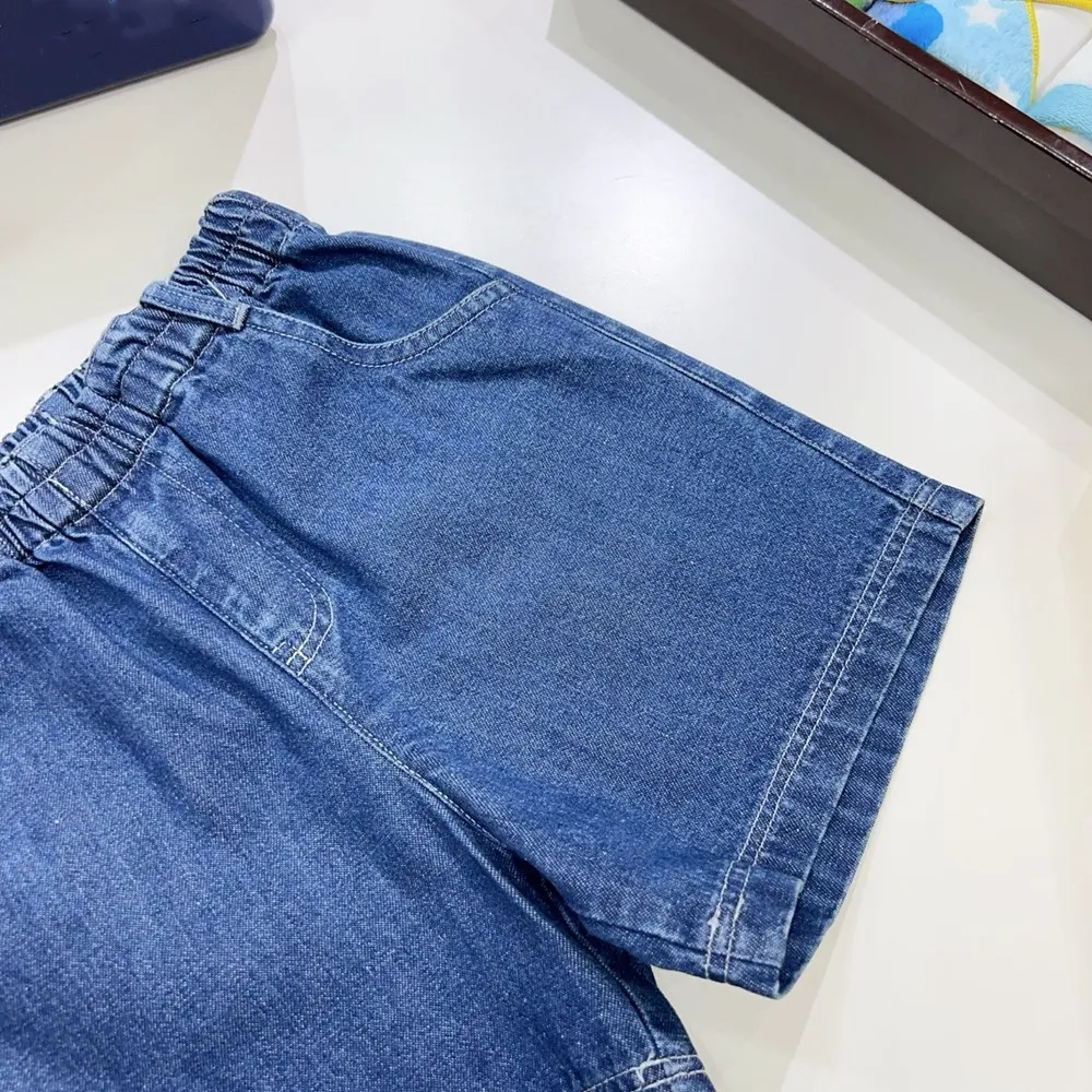 kindershorts kindermeisjeskleding peuterjongenskleding Blauwe denim shorts Zachte en comfortabele kinderdenimshorts